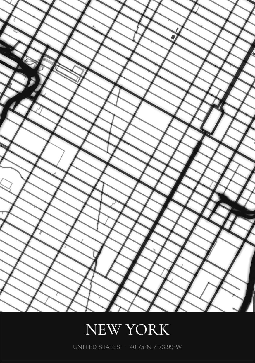 New York — City map